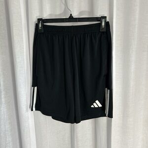 adidas Black Shorts with White Logo Tag
